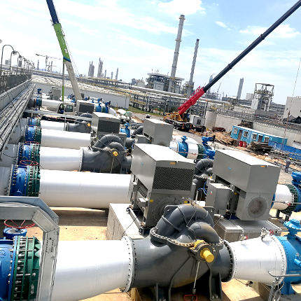 煙臺(tái)萬(wàn)華第十循環(huán)水站大口徑電動(dòng)···